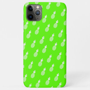 Case-Mate iPhone Case Joli motif de ananas sur fond vert citron amusant