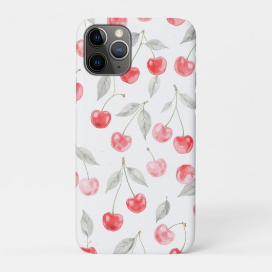Coques Case-Mate iPhone Joli Motif de cerise d'aquarelle (Dos)