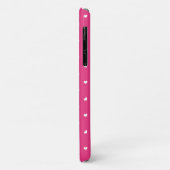 Coques Case-Mate iPhone Joli Motif de Coeurs Rose et Blanc chaud Monogramm (Dos/Gauche)