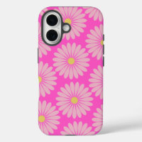 Joli Motif de fleurs scandinave rétro en rose