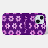 Coques Case-Mate iPhone Joli Motif de fleurs violettes (Verso (horizontal))