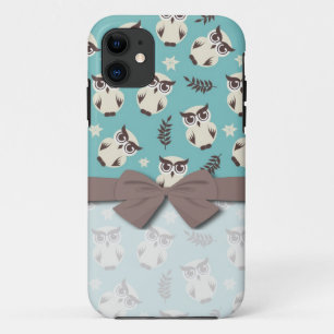 Coque Case-Mate Pour iPhone joli motif de hiboux blancs enneigés