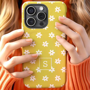 Coque Pour iPhone 15 Joli motif de lys de graminées jaunes florales à m