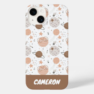 Coque Pour iPhone 14 Joli Motif Doodle Planet