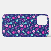 Coques Case-Mate iPhone Joli motif floral de fond (Verso (horizontal))