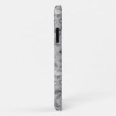 Coques Case-Mate iPhone Joli motif floral gris (Dos/Droite)