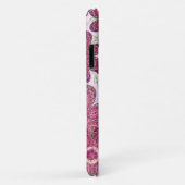 Coques Case-Mate iPhone Joli motif floral mauve Monogramme (Dos/Droite)