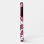 Coques Case-Mate iPhone Joli motif floral mauve Monogramme (Dos/Gauche)