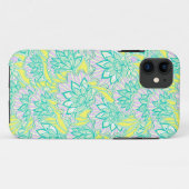 Coques Case-Mate iPhone Joli motif floral vert jaune (Dos (Horizontal))