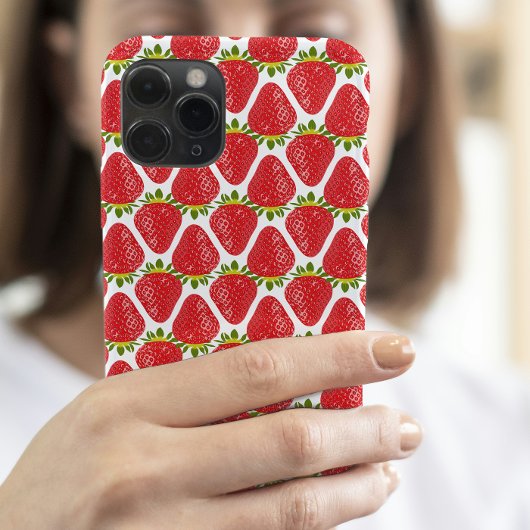 Coques Case-Mate iPhone Joli motif fraise esthétique