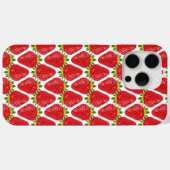 Coques Case-Mate iPhone Joli motif fraise esthétique (Verso (horizontal))