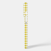Coques Case-Mate iPhone Joli motif gingham jaune chaud (Verso / Gauche)