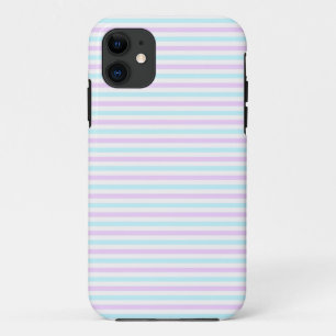 Case-Mate iPhone Case Joli motif girly à rayures rose pastel et sarcelle