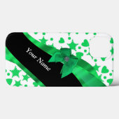 Coques Case-Mate iPhone Joli motif moderne et vert (Verso (horizontal))
