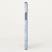 Coques Case-Mate iPhone Joli motif paisley blanc bleu (Dos/Droite)