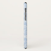 Coques Case-Mate iPhone Joli motif paisley blanc bleu (Dos/Gauche)