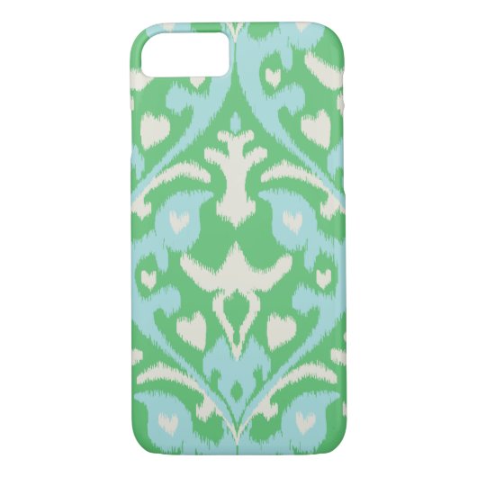 Coques Case-Mate iPhone Joli motif tribal kat vert turquoise couleur (Dos)