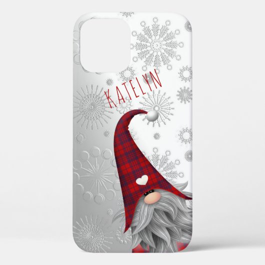Coques Case-Mate iPhone Joli Noël rustique brillant enneigé Gnome joyeux É (Verso)