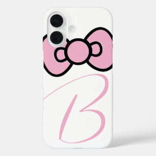 Coques iPhone 16 Joli nœud rose fantaisiste