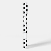 Coques Case-Mate iPhone Joli noir blanc pois rétro motif Monogramme (Verso / Droite)