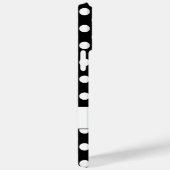 Coques Case-Mate iPhone Joli noir blanc pois rétro motif Monogramme (Verso / Droite)