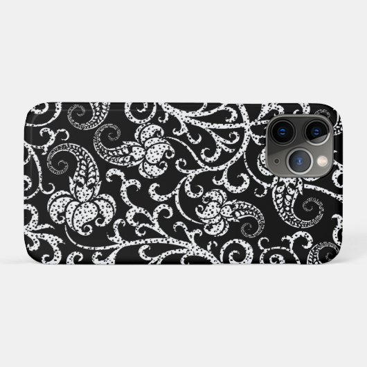 Coques Case-Mate iPhone Joli noir dalmate fleurs design arrière - plan (Dos (Horizontal))
