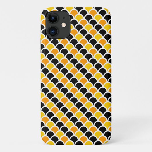 Coques Case-Mate iPhone Joli noir orange marocain design motif (Dos)