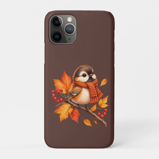 Coques Case-Mate iPhone Joli oiseau d'automne avec écharpe confortable – F (Dos)