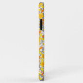 Coques Case-Mate iPhone Joli orange jaune fleurs blanches motif (Dos/Droite)