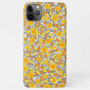 Case-Mate iPhone Case Joli orange jaune fleurs blanches motif