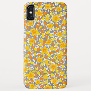 Case-Mate iPhone Case Joli orange jaune fleurs blanches motif