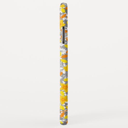 Coques Case-Mate iPhone Joli orange jaune fleurs blanches motif (Dos/Droite)