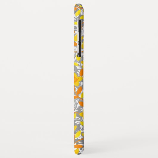 Coques Case-Mate iPhone Joli orange jaune fleurs blanches motif (Dos/Gauche)