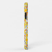 Coques Case-Mate iPhone Joli orange jaune fleurs blanches motif (Dos/Droite)