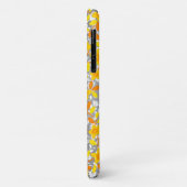 Coques Case-Mate iPhone Joli orange jaune fleurs blanches motif (Dos/Gauche)