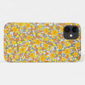 Coques Case-Mate iPhone Joli orange jaune fleurs blanches motif (Dos (Horizontal))