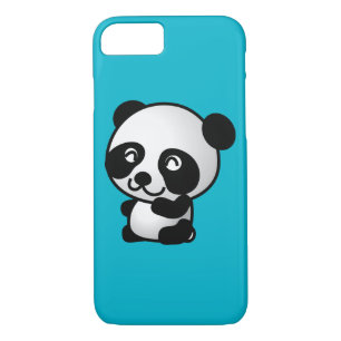Coque iPhone 7 Joli ours de panda blanc et noir