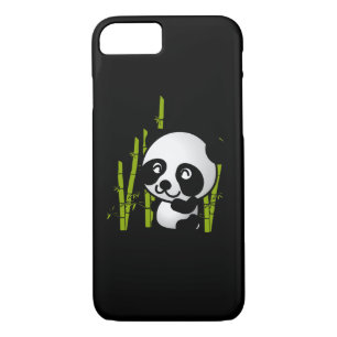 Coques Pour iPhone Joli ours de panda noir et blanc dans une bosquet 