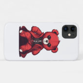 Coques Case-Mate iPhone Joli ours en peluche rouge garçon (Dos (Horizontal))