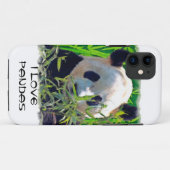 Coques Case-Mate iPhone Joli ours panda avec des feuilles de bambou savour (Dos (Horizontal))