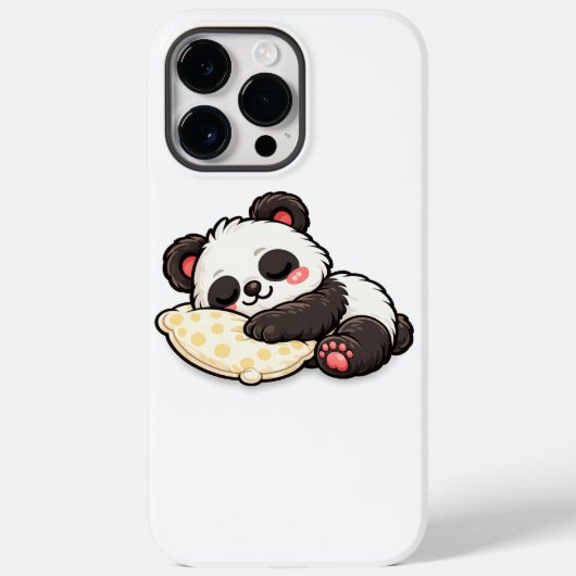 Coques Case-Mate iPhone Joli panda endormi avec oreiller (Verso)