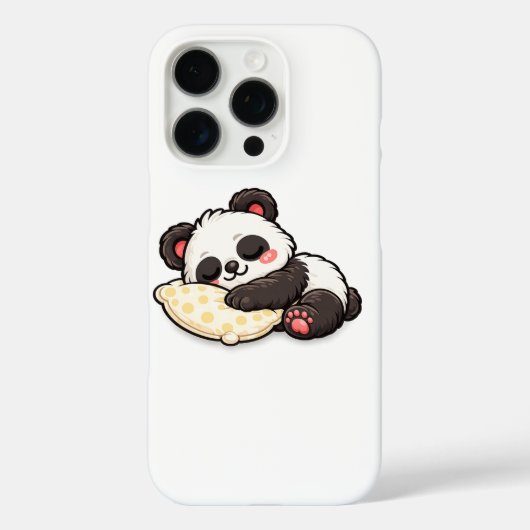 Coques Case-Mate iPhone Joli panda endormi avec oreiller (Verso)