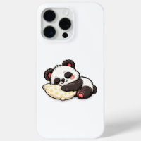 Joli panda endormi avec oreiller