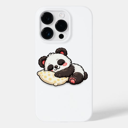 Coques Case-Mate iPhone Joli panda endormi avec un oreiller (Verso)