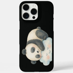 Coques iPhone 16 Pro Max Joli panda endormi sur un nuage à l'aquarelle