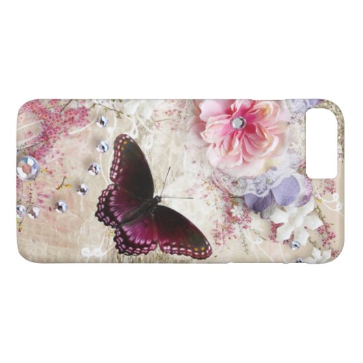 Coques Case-Mate iPhone Joli papillon (Dos (Horizontal))