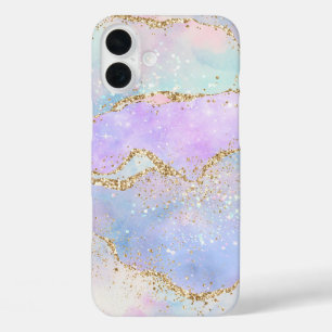 Coques iPhone 16 Plus Joli Pastel Agate   Aquarelle de la veine Parties 