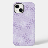 Coques Case-Mate iPhone Joli Pastel Purple Snowflakes Téléphone Case (Verso)