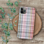 Case-Mate iPhone Case Joli Pastel rose bleu rouge violet Motif tatan<br><div class="desc">Blanc contemporain, bleu bébé clair, vert clair et motif classique écossais rose pastel. Belle couverture moderne et cool pour le brancheur tendance et amateur d'art branché hip, amoureux de motifs artistiques qui veut protéger leur téléphone de la poussière et de la saleté, de l'usure et de la déchirure. Cette conception...</div>