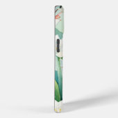 Coques Case-Mate iPhone Joli Pastel rose et blanc Monogramme de fleurs de  (Verso / Droite)